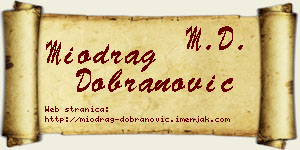 Miodrag Dobranović vizit kartica